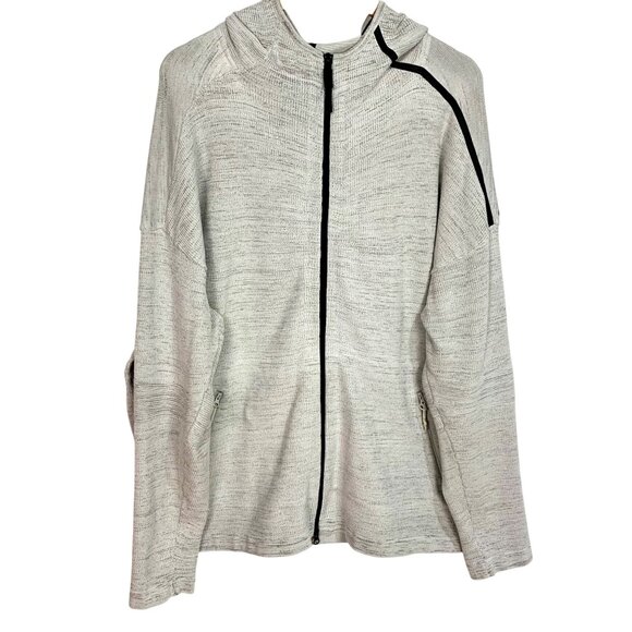 Adidas Old Skool Athletic Jacket Gray 2XL Hooded Full Zip Pockets Athleisure - Picture 1 of 13